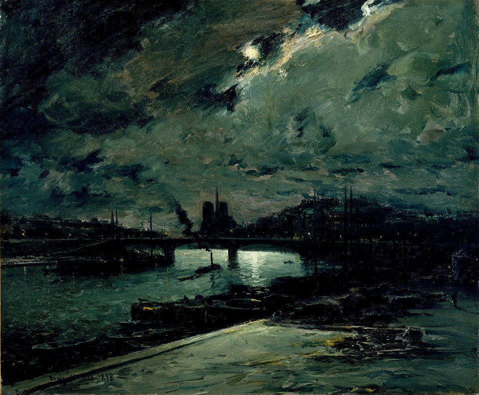 Frank Boggs - Quai à la Seine, Paris, au Clair de Lune - 85.159 - Museum of Fine Arts, Houston