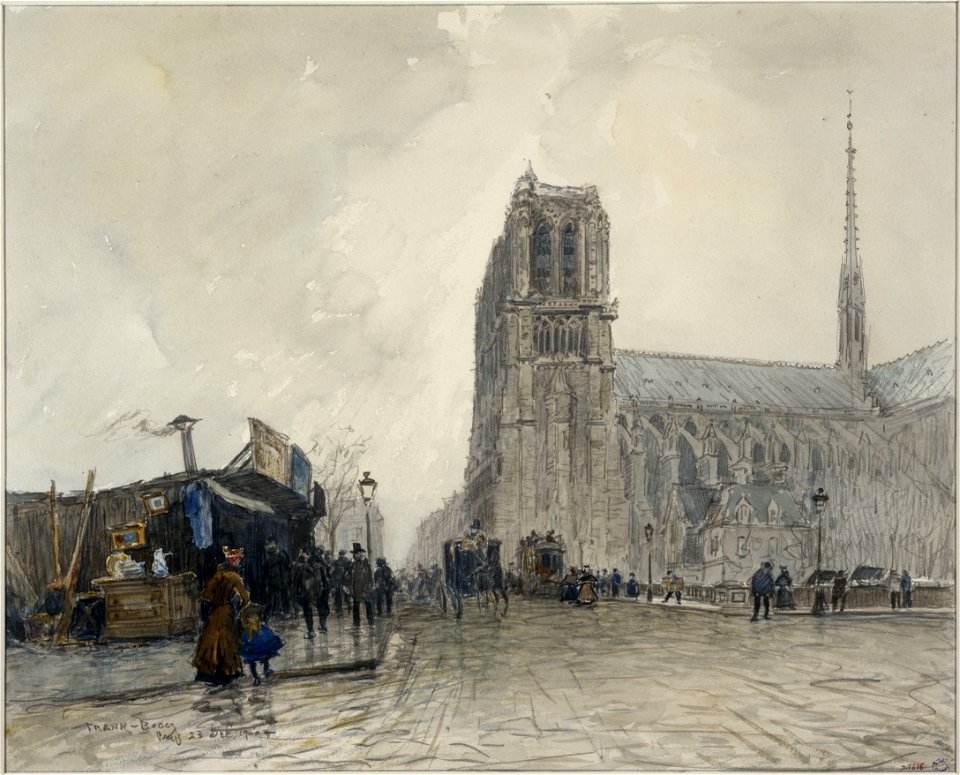 Notre-Dame vue du Pont au Double par Frank Boggs