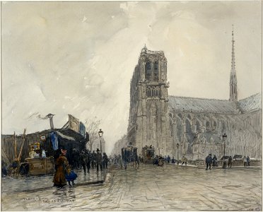 Notre-Dame vue du Pont au Double par Frank Boggs