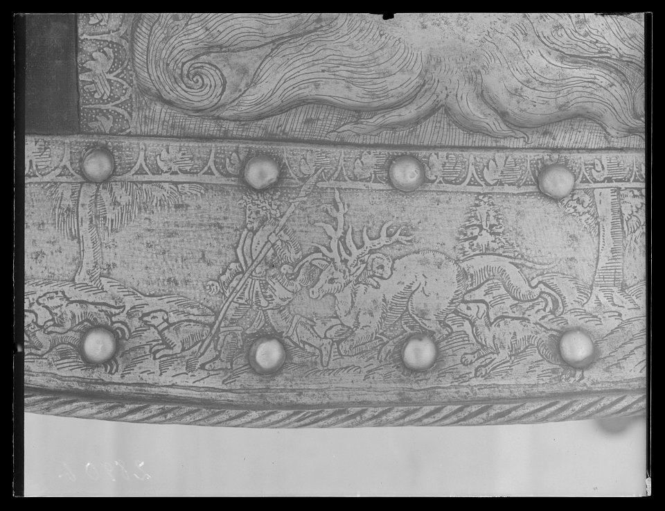Bogpansar till hästrusning, troligen tillhörigt Johan III, 1500-tal - Livrustkammaren - 79454