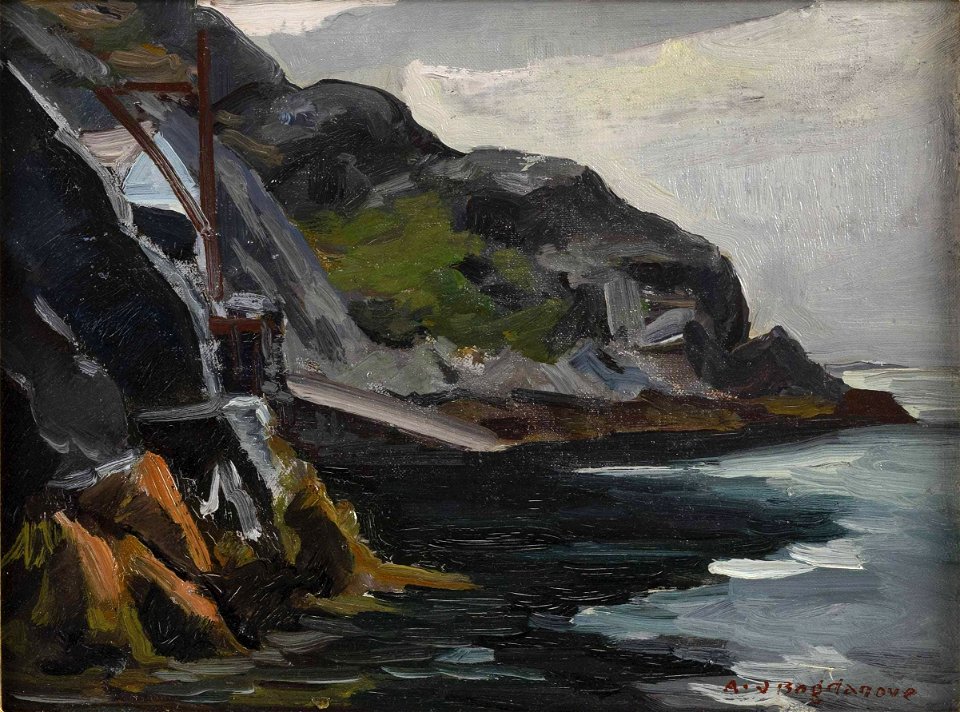 Boat Landing, Manana Monhegan Island by Abraham Jacob Bogdanove