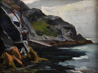 Boat Landing, Manana Monhegan Island by Abraham Jacob Bogdanove
