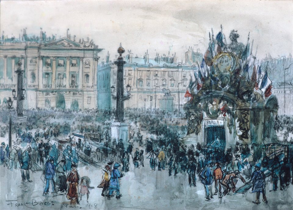 Frank Boggs, Armistice Day, Paris, 1918