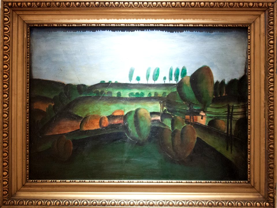 Bohacsek - Landscape at Rákosliget, with frame, 1912
