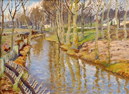 Bohuslav Dvořák Náves v Lukavci 1922