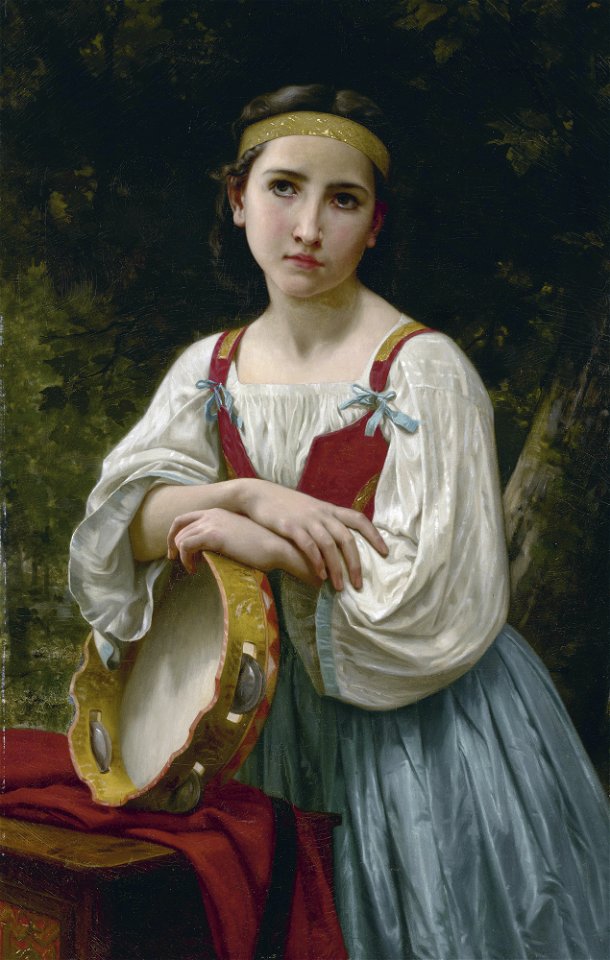 Bohémienne au tambour de basque, by William Bouguereau