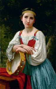 Bohémienne au tambour de basque, by William Bouguereau