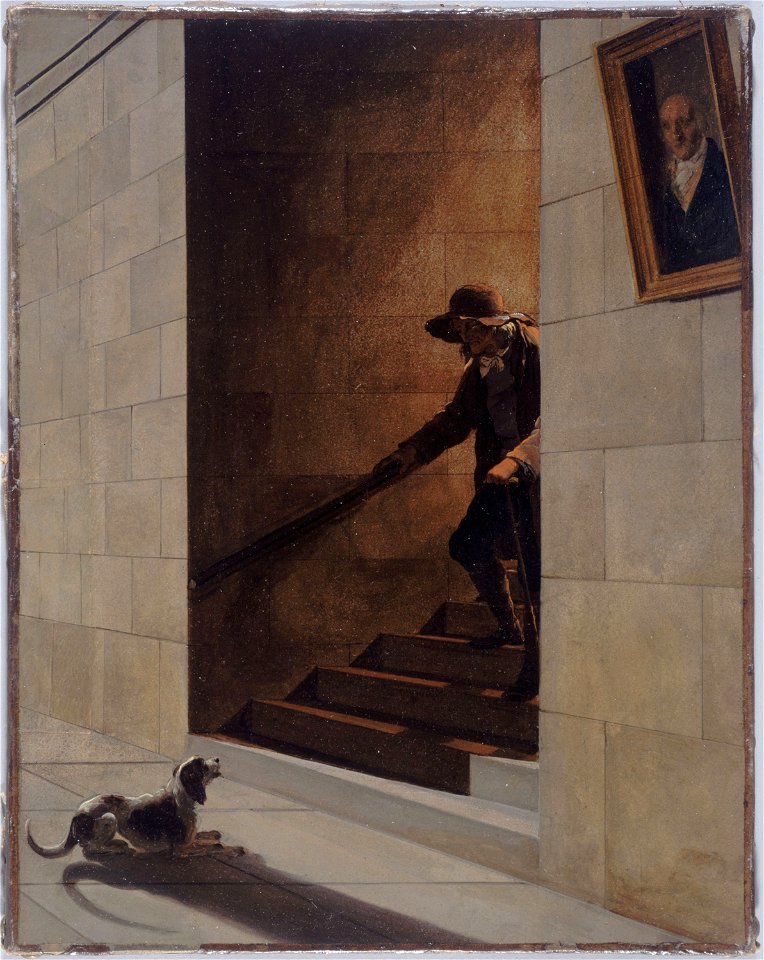 Boilly, Louis Léopold - La Descente de l'escalier - 2003.1 - Musée Cognacq-Jay