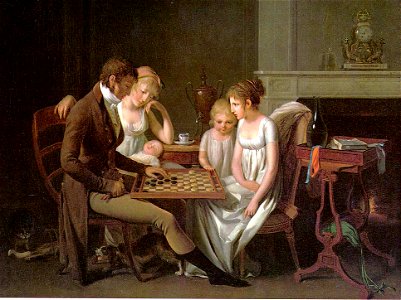 Boilly-Checkers-1803. Free illustration for personal and commercial use.