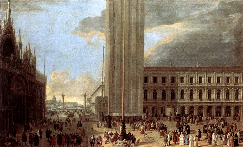 Luca Carlevarijs - Piazza San Marco with Jugglers - WGA04228