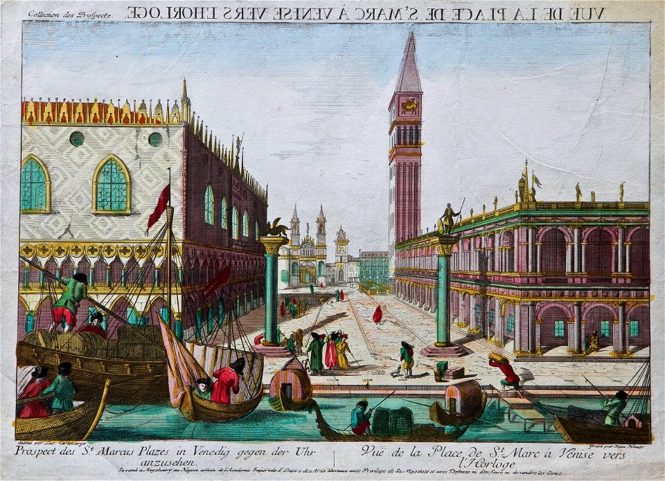 Jean Hauer Prospect des St Marcus Plazes in Venedig gegen der Uhr anzusehen
