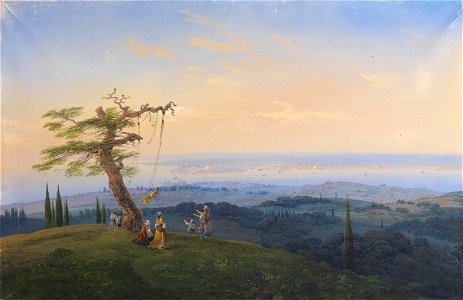 Carlo Bossoli Abendliches Vergnügen vor den Toren Konstantinopels