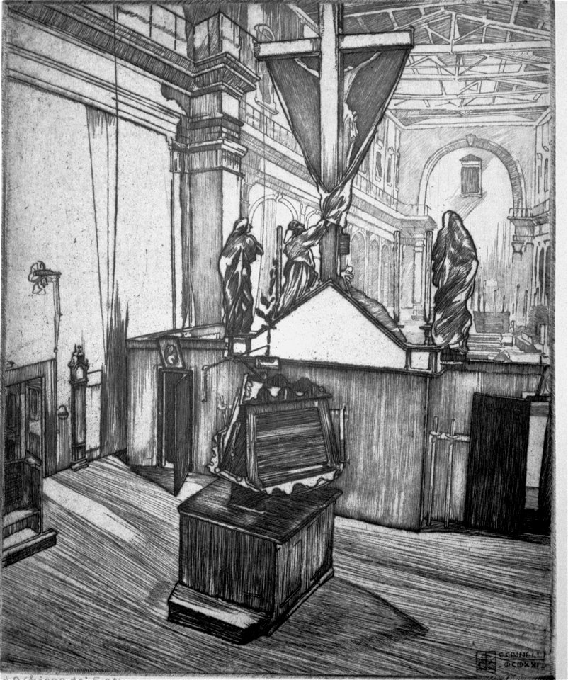 Carlo Cainelli – La chiesa dei frati nel giorno di giovedì santo