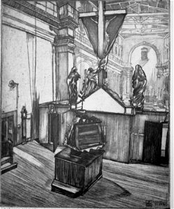Carlo Cainelli – La chiesa dei frati nel giorno di giovedì santo