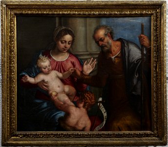 Carlo Caliari - Holy Family with the Infant Saint John - y1935-42 - Princeton University Art Museum