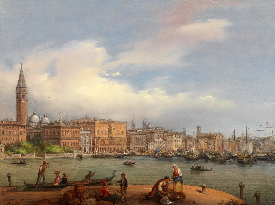 Carlo Canella - View of the Doge’s Palace from the Dogana in Venice