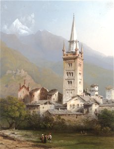 Carlo Bossoli - La città di Susa, Italia