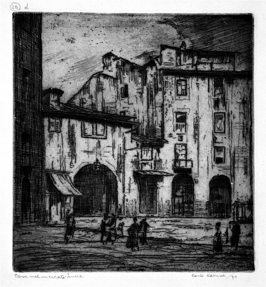 Carlo Cainelli – Case nel mercato, Lucca