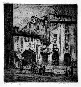 Carlo Cainelli – Case nel mercato, Lucca