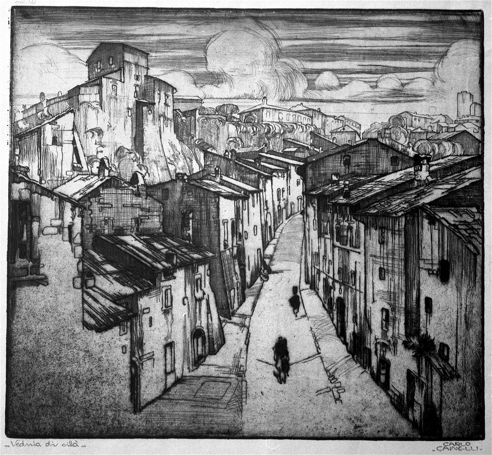 Carlo Cainelli – Veduta di città
