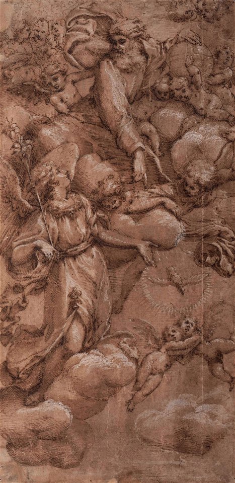 Carlo Cignani - El Padre Eterno y unos ángeles