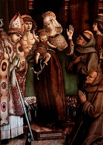 Carlo Crivelli - Madonna and Child with Saints. Free illustration for personal and commercial use.
