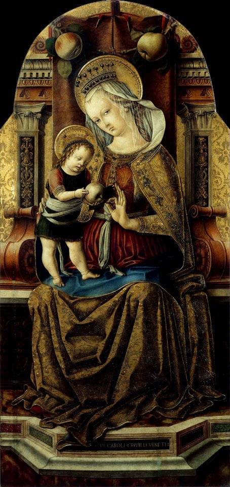Carlo Crivelli - Virgin and Child Enthroned - WGA5800