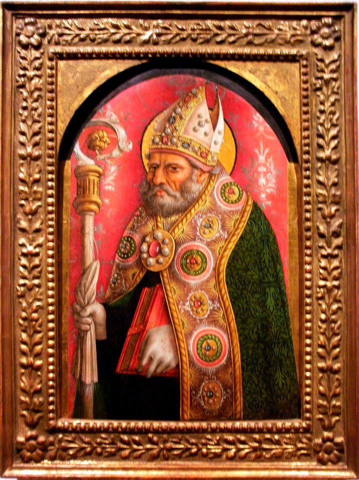 Carlo Crivelli, Heilige Ambrosius, ca 1490 (Bonnefantenmuseum Maastricht)