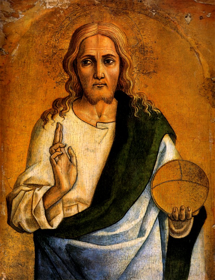 Carlo crivelli, montefiore, cristo benedicente
