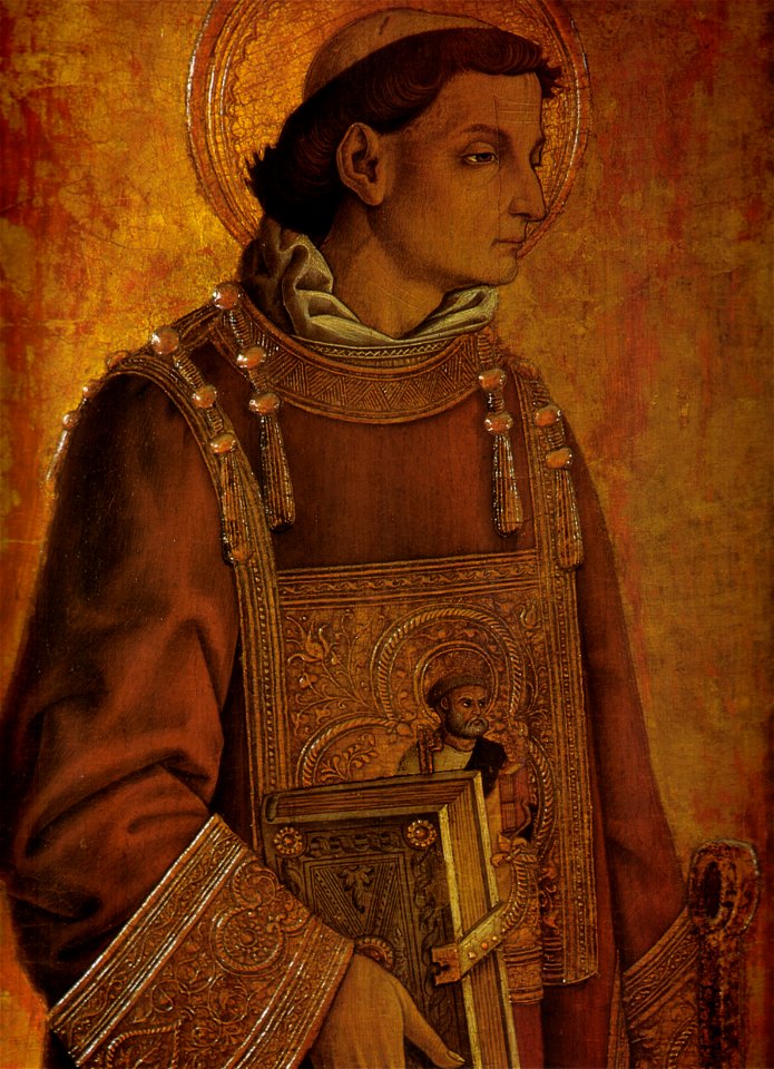 Carlo crivelli, polittico di massa fermana, san lorenzo