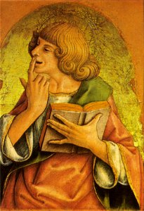 Carlo crivelli, san giovanni evangelista. Free illustration for personal and commercial use.