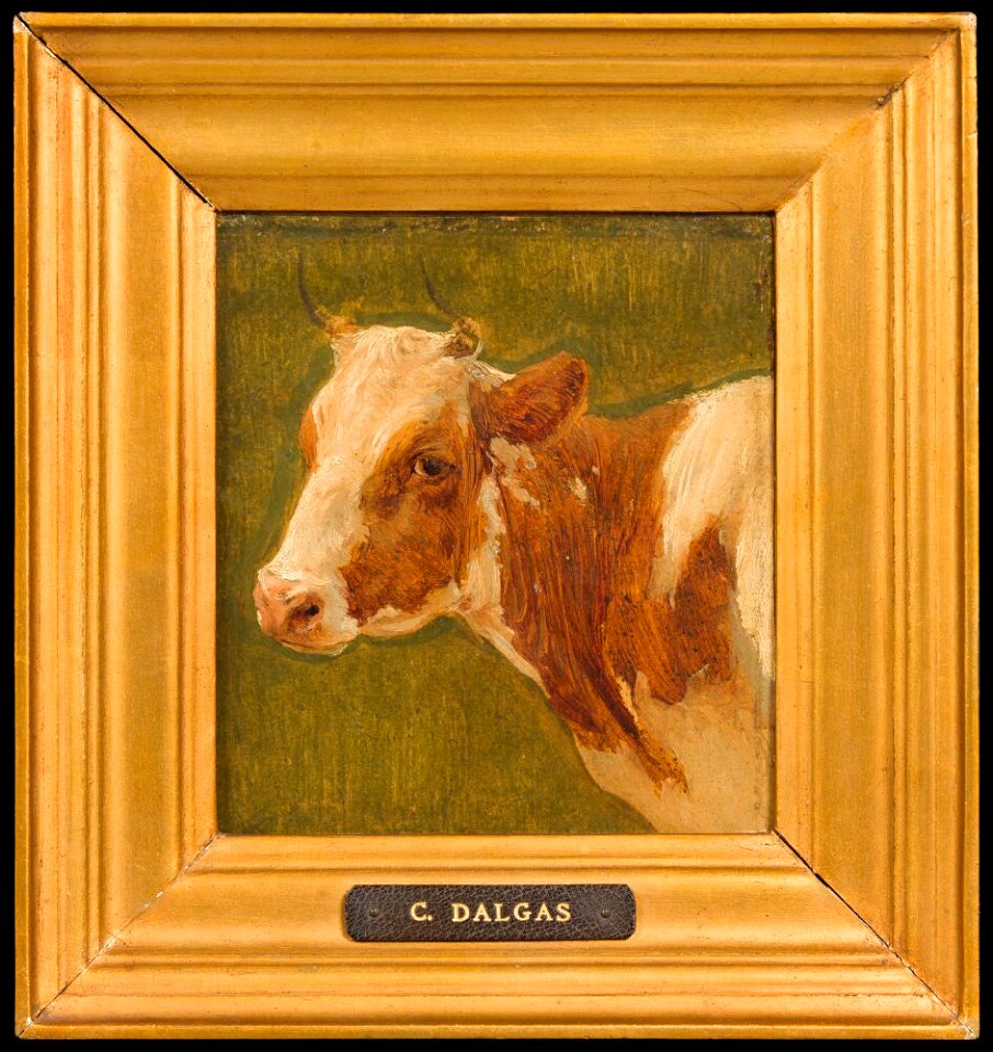 Carlo Dalgas - The Head of a Red Brushed Cow - NM 7456 - Nationalmuseum