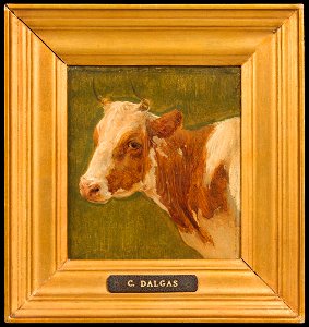 Carlo Dalgas - The Head of a Red Brushed Cow - NM 7456 - Nationalmuseum