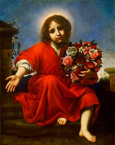 Carlo Dolci - Der Jesusknabe lädt die christliche Seele ein, um sie dem Hohelied entsprechend zu krönen - GG F8 - Kunsthistorisches Museum