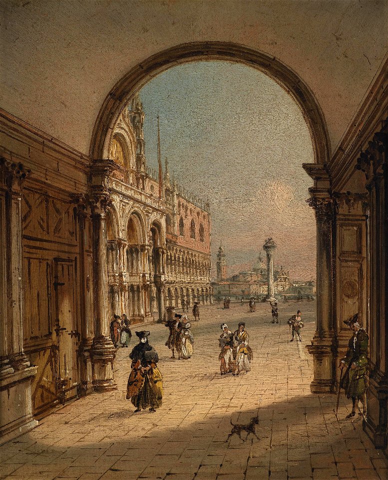 Carlo Grubacs (attr) Piazzetta San Marco
