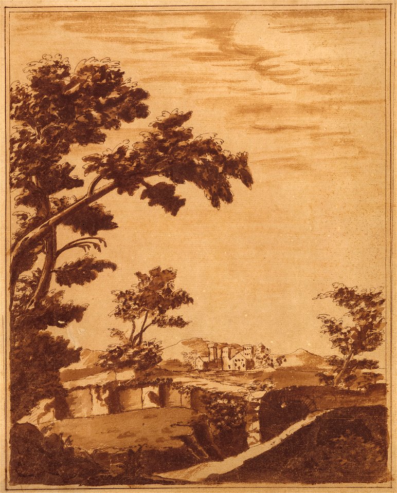 Carlo Lodi - Paisagem com castelo