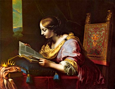 Carlo Dolci - St Catherine Reading a Book - WGA06372