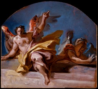 Carlo Innocenzo Carloni - A Study for Two Angels on a Balustrade