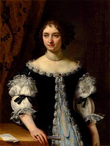 Carlo Maratti - Portrait of Maria Maddalena Rospigliosi Panciatichi (1645-1695), half-length, in a black surcote trimmed with silver embroidery 2012 CKS 05677 0218