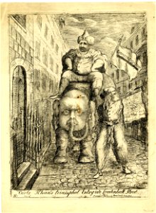 Carlo Khan's triumphal entry into Leadenhall Street. (BM 1868,0808.5058)