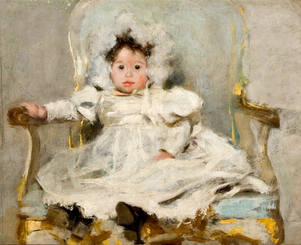 Carlos Baca-Flor - Portrait of a girl in white - Google Art Project