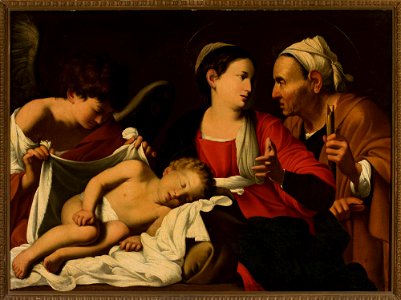 Carlo Saraceni - Virgin Mary with Child Jesus, St. Anne and Angel - 158659 - National Museum in Warsaw