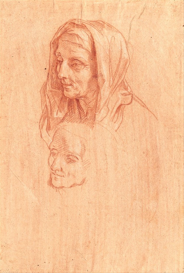 Carlo Maratti - Two Studies for the Head of an Old Woman - Google Art Project