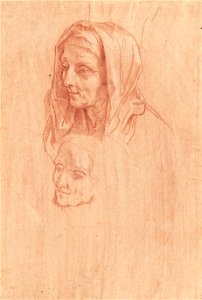 Carlo Maratti - Two Studies for the Head of an Old Woman - Google Art Project