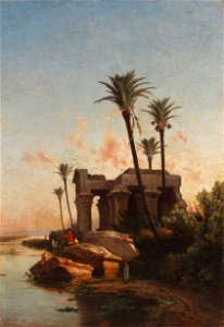 Carlos de Haes - Egypcian Landscape - Google Art Project. Free illustration for personal and commercial use.