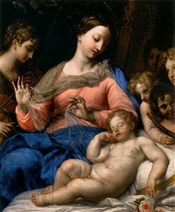 Carlo Maratta - The Sleep of the Infant Jesus, with Musician Angels - WGA14050