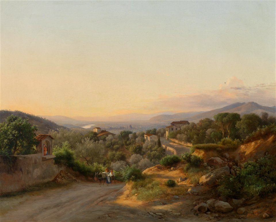 Carlo Marko dJ Blick auf Florenz und die Hügel nach Westen 1871