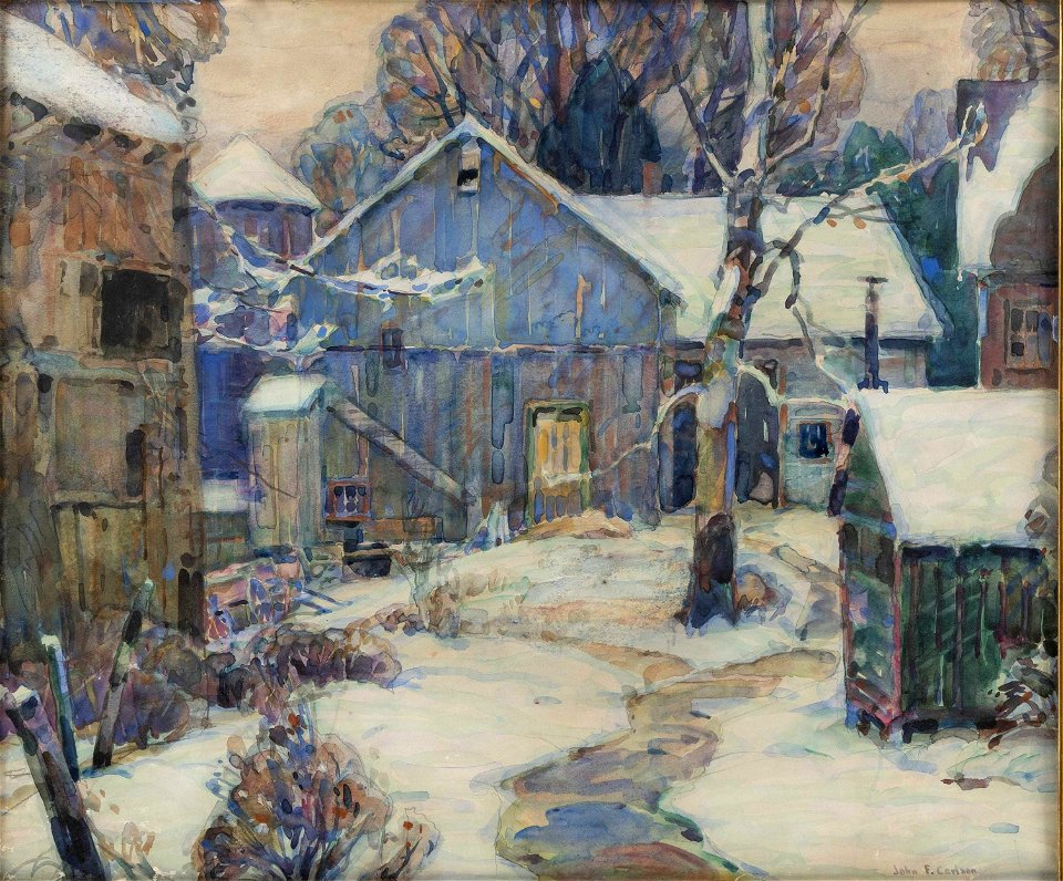 Farm-yard Lyric by John Fabian Carlson, watercolor 