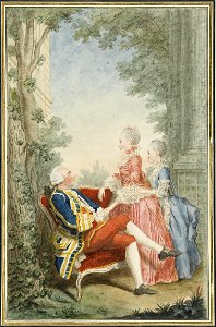 Carmontelle - le marquis d'Ecquevilly et ses filles (1767)