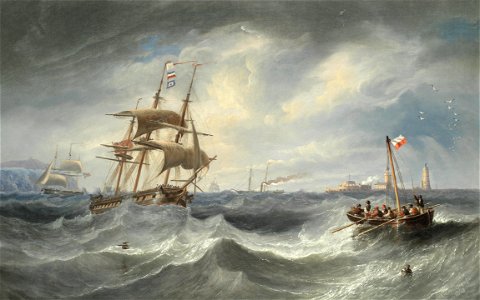 John Carmichael - Choppy seas in the Solent below Southampton Water